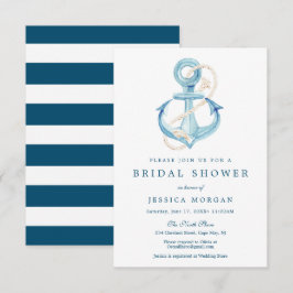 ネイビー航海のブライダルシャワー招待カード 招待状