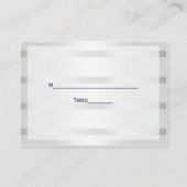 ネイビー航海のブルいかりシルバーウエットエスコートカード#2 プレイスカード (裏面)