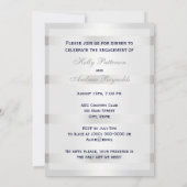 ネイビー航海のブルいかりシルバーウエットBG V婚約 招待状 (裏面)