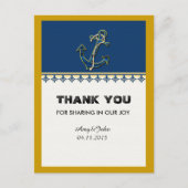 ネイビー航海のブルーありがとうnautcl1 ポストカード (正面)