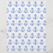 ネイビー航海のブルーいかりスクラップブック紙 (正面)