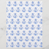 ネイビー航海のブルーいかりスクラップブック紙 (裏面)