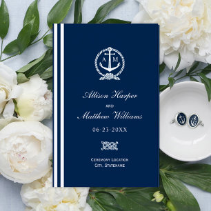ネイビー航海のブルーいかりズ結婚モノグラム計画