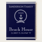 ネイビー航海のブルーいかりビーチハウス座標 プランナー手帳 (裏面)