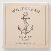 ネイビー航海のブルーいかりファミリー ストーンコースター (正面)