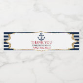 ネイビー航海のブルーいかりベビーシャワー特典 ペットボトルラベル (シングルラベル)