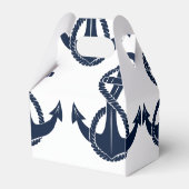 ネイビー航海のブルーいかりベビーシャワー フェイバーボックス (裏面サイド)