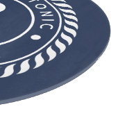 ネイビー航海のブルーいかりボート名 カッティングボード (角)