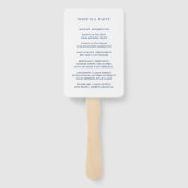 ネイビー航海のブルーいかりモノグラム結婚式 プログラム ハンドファン (裏面)