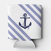 ネイビー航海のブルーいかりロープ/ブルーストライプ 缶クーラー (裏面)