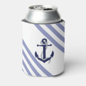ネイビー航海のブルーいかりロープ/ブルーストライプ 缶クーラー (缶裏面)