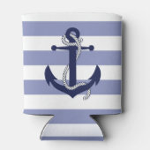 ネイビー航海のブルーいかりロープ/ブルーストライプ 缶クーラー (裏面)