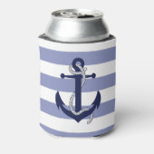 ネイビー航海のブルーいかりロープ/ブルーストライプ 缶クーラー (缶裏面)