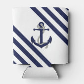 ネイビー航海のブルーいかりロープ/ブルーストライプ 缶クーラー (裏面)