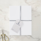 ネイビー航海のブルーいかり結婚ズアドバイス&ウィッシュ ギフトタグ (より糸付き)