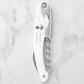 ネイビー航海のブルーいかり結婚ズグロムスマンカスタム ソムリエナイフ (裏面)