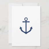 ネイビー航海のブルーいかり結婚式招待状 招待状 (裏面)