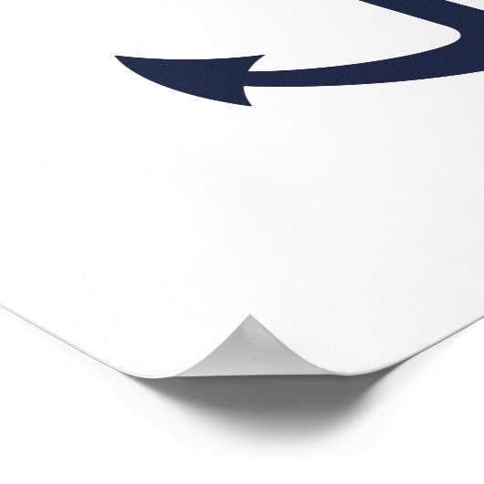 ネイビー航海のブルーいかり ポスター (角)