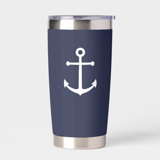 ネイビー航海のブルーいかり 保温保冷タンブラー (左面)