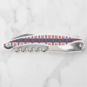 ネイビー航海のブルーとグレーのロブスターのストライプ ソムリエナイフ (裏面)