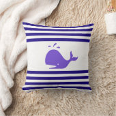 ネイビー航海のブルーとホワイトのホーストライプのル クッション (ブランケット)