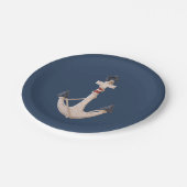 ネイビー航海のブルーのいかり ペーパープレート (アングル)