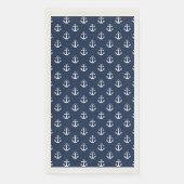 ネイビー航海のブルーの背景に白いいかり (正面)