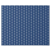 ネイビー航海のブルーの背景に白いいかり ラッピングペーパー (フラット)