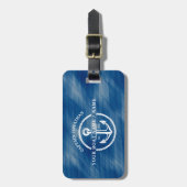 ネイビー航海のブルーキャプテン名 ラゲッジタグ (正面縦)