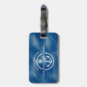 ネイビー航海のブルーキャプテン名 ラゲッジタグ (裏面縦)