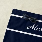 ネイビー航海のブルーサンピパーズバードズビーチタオル ビーチタオル (インサイチュ)