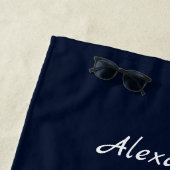 ネイビー航海のブルーサンピパーズ ビーチタオル (インサイチュ)