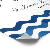 ネイビー航海のブルースパークラー送信プリント ポスター (角)