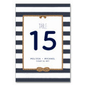 ネイビー航海のブルーノットテーブル番号(3.5x5) テーブルナンバー (正面)