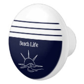 ネイビー航海のブルービーチハウスシー セラミックノブ (右)