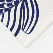 ネイビー航海のブルーフィッシュヘッド |パーソナライズされた | フリースブランケット (角)