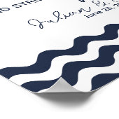 ネイビー航海のブループロップストライクプリント ポスター (角)