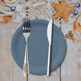 ネイビー航海のブルーベビーシャワー ペーパープレート