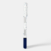 ネイビー航海のブルーホワイトドットモノグラストライプのム Case-Mate iPhoneケース (裏面 / 右)