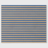 ネイビー航海のブルーラインフェイクブラウンク素朴ラフト ラッピングペーパー (フラット)