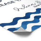 ネイビー航海のブルーラブは甘いプリント ポスター (角)