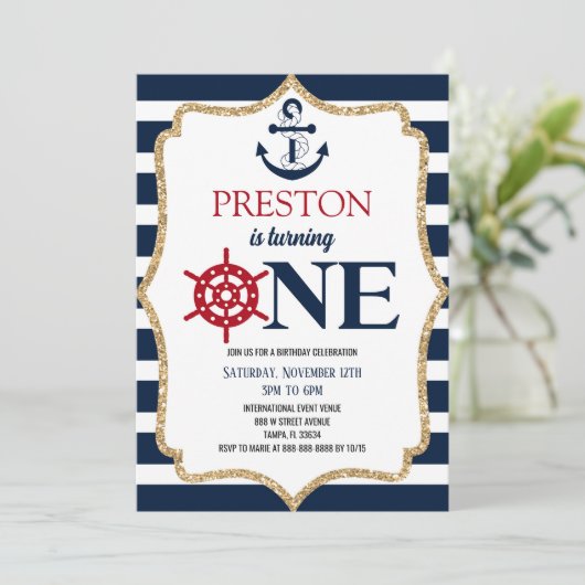 ネイビー航海のブルーワン第1回生誕会 招待状 (スタンド正面)