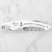 ネイビー航海のブルー結婚の感謝の好意カスタム ソムリエナイフ (正面)