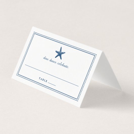 ネイビー航海のブルー結婚ヒトデの護衛カード (正面)