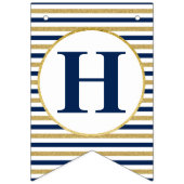 ネイビー航海のブルー金ゴールドいかり バンティングフラッグ (第2の旗)