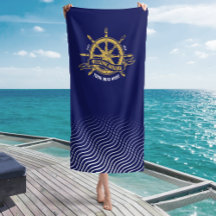 ネイビー航海のブルー金ゴールドに搭載された船舶用車輪の歓迎