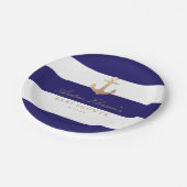 ネイビー航海のベイビーシャワー ペーパープレート (アングル)