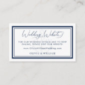 ネイビー航海のホワイトいかりの結婚ウェブサイト エンクロージャーカード (正面)