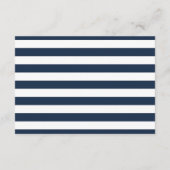 ネイビー航海のボーイ赤ちゃんシャワーおむつラッフル エンクロージャーカード (裏面)