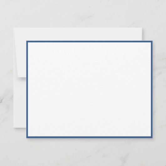 ネイビー航海のミニマルパーソナライズされた文房具 ノートカード (裏面)